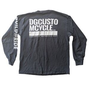 DGCustomCycle Men's Extra Large Blac Long Sleeve Graphic Tee‎ Shirt